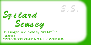 szilard semsey business card